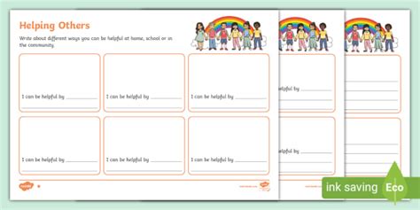 Helping Others Differentiated Activity Sheets .